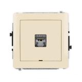 DECO Mechanizm gniazda komputerowego pojedynczego 1xRJ45, kat. 5e, ekranowany, 8-stykowy, bez pola o