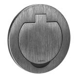 Hermetyczne gniazdo elektryczne okrągłe, IP55, kąt otwarcia 110st. szczotkowane aluminium OR-GM-9030 ORNO
