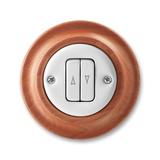 DECENTO Przycisk zwierny żaluzjowy Bezśrubowe podłączanie przewodów biały/czereśnia