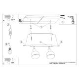 Plafon ELBA 2 czarny