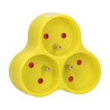 Rozgałęźnik 3x2P+Z limonkowy OR-AE-13134/L ORNO