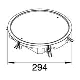 tehalit.VE-EE Pokrywa pełna VDR10 fi275 wykładzina 12mm stal szary PA VDR10127011 HAGER
