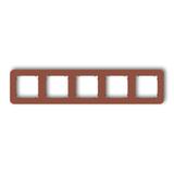 MINI Ramka uniwersalna pięciokrotna zaokrąglona z tworzywa terakota