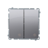 Simon Basic Łącznik krzyżowy podwójny 10A 250V szybkozłączka stal inox BMW7/2.01/21 KONTAKT