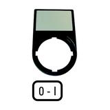 M22S-ST-X89 abliczka opisowa 0-I 50x30mm czarna prostokątna 218147 EATON