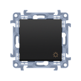Simon 10 Przycisk światło 10A z. śrub. czarny