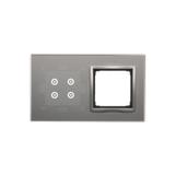 Simon 54 Touch Panel dotykowy S54 Touch 2 moduły 4 pola dotykowe + 1 otwór na osprzęt S54 srebrna mgła DSTR240/71 KONTAKT