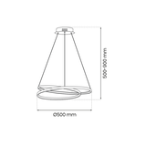 Lampa wisząca LUCERO BLACK 48W LED