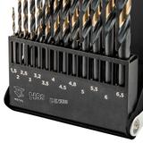 Wiertła do metalu HSS-CNC, 124°, "Pro-Tec", 1.5-6.5 mm, zestaw 13 szt.