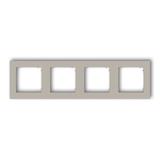 MINI Ramka poczwórna kwadratowa z tworzywa taupe 60MR-4 KARLIK