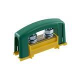 Zacisk ochronny oczkowy 2xM8, żółto-zielony z pokrywą  NOWOSĆ