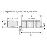 listwa zaciskowa 4-przew. Ex 2,5 mm2 5-torowa j-szara mocowanie śrubowe /100szt./ WAGO