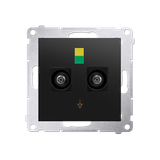 Simon 54 Gniazdo ekwipotencjalne podwójne czarny