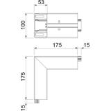 GK-AS53100RW, Naroże zewnętrzne, stałe