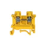 ZSG1-4.0Nz ,  Złączka szynowa gwintowa, seria NOWA, 4,0 mm2, TS 32,35, 1 tor, żółty