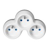 Rozgałęźnik 3x2P+Z biało-szary OR-AE-13239 ORNO