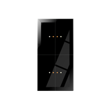 Dotykowy panel szklany podwójny 4 pól dotykowych czarny GP-22-B F&F