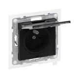 SUNO - Gniazdo 2P+Z IP44 - 16 A - 250 V~ - zaciski automatyczne - z przesłoną, Czarny, Legrand