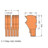 Złączka 1‑przewodowa 2,5mm2 pomarańczowa 2022‑102/000‑012 /200szt./ WAGO