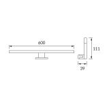 Oprawa dekoracyjna SMD LED ROXANA LED 13W CHROME 4000K