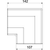 GK-FH53100LGR, Naroże płaskie, nakładka