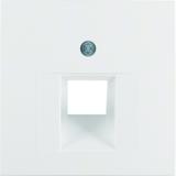 BERKER S.1/B.3/B.7 Płytka czołowa do gniazda przyłączeniowego UAE pojedyncza komp./tel. biały 140719