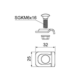 USKS Uchwyt śrubowy kształtek