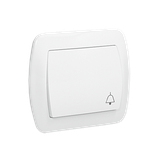 Simon Akord Przycisk dzwonek 10A z. śrub. biały