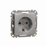 Sedna Design & Elements Gniazdo schuko srebrne aluminium SDD113025 Schneider