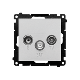 Simon 55 Gniazdo antenowe R-TV-SAT końcowe/zakończeniowe 1x Wejście: 5 MHz÷2,4 GHz Aluminium mat TASK.01/143 KONTAKT