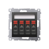Simon 54 Gniazdo głośnikowe 4-krotne Przekrój przewodów dla wejścia i wyjścia 25 mm2 czarny