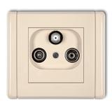 FLEXI Gniazdo abonenckie RTV-SAT przelotowe 10dB beżowy