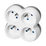 Rozgałęźnik 4x2P+Z biało-szary OR-AE-13240 ORNO