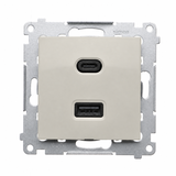 Simon 54 Ładowarka USB C+A 30W kaszmir mat DEC2CAQ.01/42