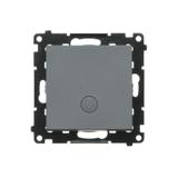 Simon 55 Przycisk zwierny /dzwonek/ z podświetleniem LED szybkozłączka Grafitowy mat