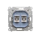 Simon 55 Gniazdo antenowe typu /F/ podwójne Do instalacji indywidualnych Biały mat