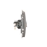 Simon Basic Gniazdo komputerowe RJ45 kategoria 6 pojedyncze z przesłoną przeciwkurzową . Montaż na łapki lub wkręty stal inox BM61.01/21 KONTAKT