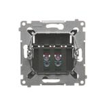 Simon 54 Gniazdo głośnikowe 2-krotne Przekrój przewodów dla wejścia i wyjścia 25 mm2 brąz mat