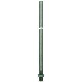 Iglica odgromowa fi 10 mm z gwintem, dł. 1000 mm, do rury wsporczej, Al