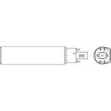 DULUX D E LED FR 26 ECG, AC mains 10W 830 G24q-3 TRZONKI SPECJALNE LEDVANCE