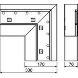 GS-AFF70170RW, Naroże płaskie 70X170 CZ.B.