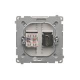Simon Basic Gniazdo HDMI + RJ45 kat.6. stal inox BMGHRJ45.01/21 KONTAKT