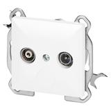 Gniazdo abonenckie "RTV" Pearl, 1,5dbt, GAP-P/K, biały