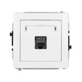 DECO Mechanizm gniazda komputerowego pojedynczego 1xRJ45, kat. 8, ekranowany, 8-stykowy biały