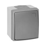 Łącznik jednobiegunowy z podświetleniem AQUATIC PRO IP55, 10A, 230V AC, Szaro-Grafitowy OR-OE-7400/P/GR ORNO