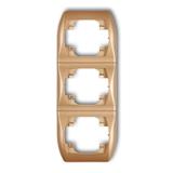 TREND Ramka pionowa potrójna złoty metalik