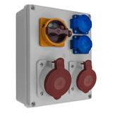 Rozdzielnia R-BOX 240, 1 x 32A / 5p, 1 x 16A / 5p, 2 x 230 V, wył. 0/1