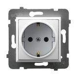 ARIA Gniazdo pojedyncze z uziemieniem schuko - kolor biały