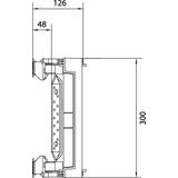 univers N Blok 300x250mm z szynami 4-pol. Cu 25x4mm 4x250A UE21D2 HAGER