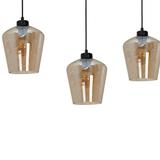 Milagro lampa wisząca Santiago Amber 3xE27 czarna MLP6610